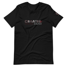 Load image into Gallery viewer, Croatia In My Heart Black Short-Sleeve Unisex T-shirt