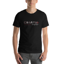Load image into Gallery viewer, Croatia In My Heart Black Short-Sleeve Unisex T-shirt