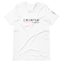 Load image into Gallery viewer, Croatia In My Heart White Short-Sleeve Unisex T-Shirt