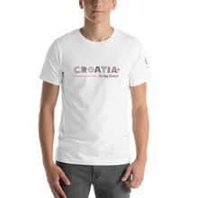 Load image into Gallery viewer, Croatia In My Heart White Short-Sleeve Unisex T-Shirt