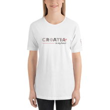 Load image into Gallery viewer, Croatia In My Heart White Short-Sleeve Unisex T-Shirt