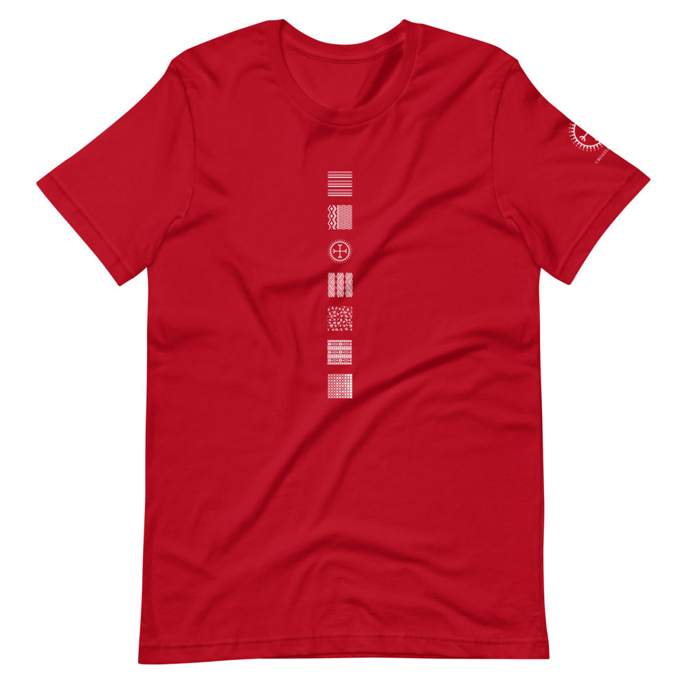 Croatian Patterns Red Short-Sleeve Unisex T-Shirt