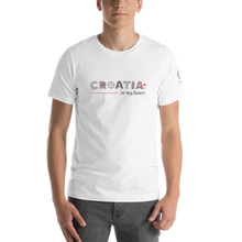 Load image into Gallery viewer, Croatia In My Heart White Short-Sleeve Unisex T-Shirt
